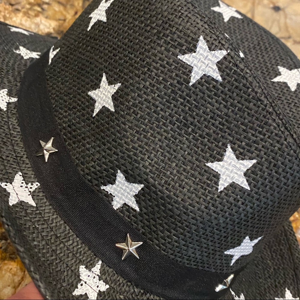 Star Print Embellished Fedora - Picture 7 of 13